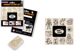 CreArt Nyomda Készlet 10 Darab Minta És Fekete Tintapárna Halloween Minta (FFCB0051)