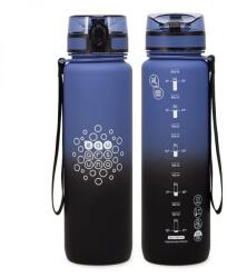 Ars Una Motivációs BPA mentes kulacs - 1000 ml - matt fekete/lila (56574562)