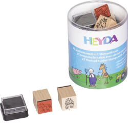  Heyda Nyomda Készlet 15 Darab/Készlet Farm Fekete Bélyegpárnával (BP320000524)