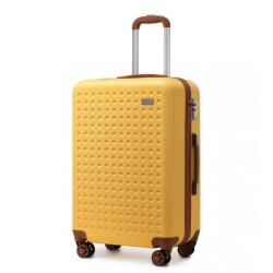Konofactory Sárga erős luxus bőrönd TSA zárral "Platinum" - M, L, XL méret (K486solo-yellow-HU)