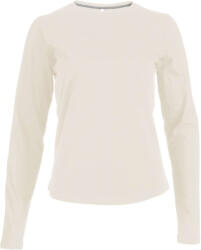 Kariban Női hosszú ujjú kereknyakú pamut póló, Kariban KA383, Light Sand-S (ka383lsa-s)