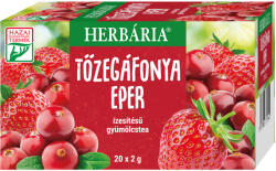 Herbária tőzegáfonya eper ízesítésű gyümölcstea 20x2g 40 g - freefrom