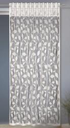  Perdea pentru living Freddy alba, model frunze, 140x245 cm (5909)