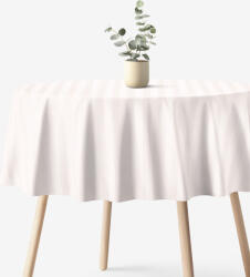 Goldea kör alakú damaszt terítő - krémszínű csíkos Ø 120 cm