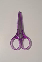  Színes mini kézimunka olló, védőkupakkal - Lila
