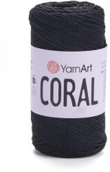 YARNART CORAL fényes zsinórfonal - Fekete 1902