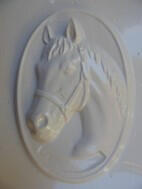  Gipszkiöntő forma, normál - Lófej ovális keretben (24713)