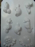  Gipszkiöntő forma, normál - 3D Tengeri állatok (24600)