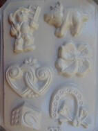  Gipszkiöntő forma, normál - Kéményseprő és újévi malac (24714)