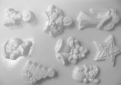  Gipszkiöntő forma, normál - Karácsonyi vegyes minták (24673)