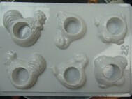  Gipszkiöntő forma, normál - 3D Gyertyagyűrű (24569)