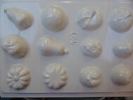  Gipszkiöntő forma, normál - 3D gyümölcsök (24648)