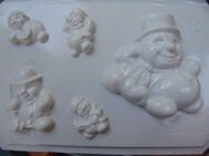  Gipszkiöntő forma, normál - Hóemberek (24624)