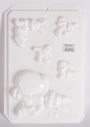  Gipszkiöntő forma, normál - Nyuszik tojással (24567)