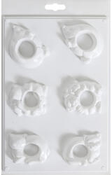  Gipszkiöntő forma 29 x 18 cm, állatos képtartó (42708)