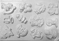  Gipszkiöntő forma, normál - Karácsonyi 12 motívumos (24574)