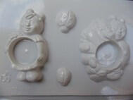  Gipszkiöntő forma, normál - Katicás mécsestartó (24584)