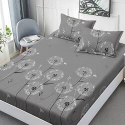 Somnart Husa de pat din finet cu elastic 160x200 cm si 2 fete perna, Papadii gri (4115) Lenjerie de pat