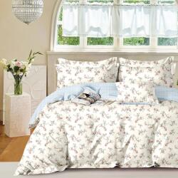 Somnart Lenjerie de pat Percale 2PXXL 4 piese, bumbac floral albastru PRC195 (10106015) Lenjerie de pat