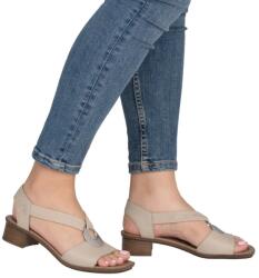 RIEKER Sandale dama din piele mix, Rieker 62662-62, bej