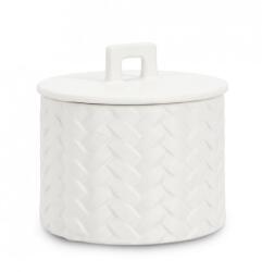 Bizzotto Lumanare in borcan ceramica alba Twine 14.5x14 cm (0160235X)