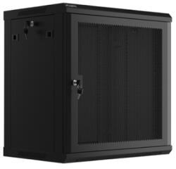 Lanberg rack cabinet 19" wall-mount 12U/600x450 with perforated door black (flat pack) (WF01-6412-23B) - TechnoGear