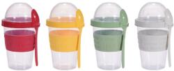 Excellent Houseware Set 4 pahare iaurt Excellent Houseware, plastic, 9x16 cm, 600 ml, multicolor (KO-010000190) Pahar