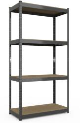Apolcod Fekete fém polcrendszer ECONOMY 150x70x30 (4 polcos)