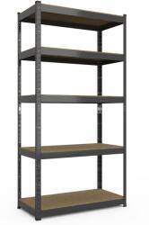 Apolcod Fekete fém polcrendszer ECONOMY 180x120x50 (5 polcos)