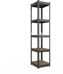 Apolcod Fekete fém polcrendszer ECONOMY 180x40x40 (5 polcos)