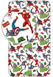 Marvel Bosszúállók White gumis lepedő 90x200 cm (AV2)