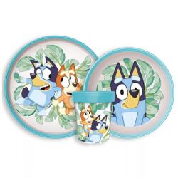 Disney Bluey Tropical csúszásmentes étkészlet, micro műanyag szett (bluey005)