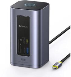 Baseus Docking station Baseus Nomos NU1 Air, 100 W, USB-C 100 W PD, USB-A 2.0/3.0, SD, TF (Gri) (B00568103813-00)