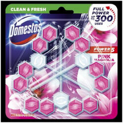 Domestos WC fertőtlenítő, 3 db-os, DOMESTOS "Power 5", pink magnólia (68595771) - tonerpiac
