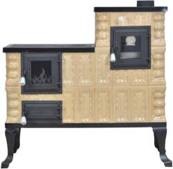 eSemineu Terracotta Stove Boot Type Cream/Rustic 10kW right