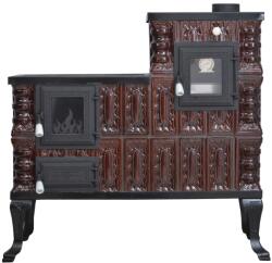 eSemineu Terracotta stove, Brown Boot Type 10kW right
