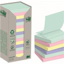 Post-it 3M Eco-friendly Post-it® Z-Notes, NATURE sticky notes, pastel, 76x76mm, 16x100 cards