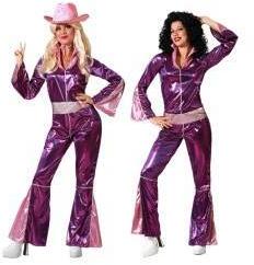 BigBuy Carnival Маскировъчен костюм за възрастни Фуксия Disco Размер M/L 10012c