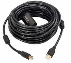 MicroConnect Active USB 2.0 A-B Cable, 15m With integrated repeater/amplifier, Up to 480 Mbps data transfer
