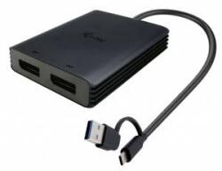 Athli-Tech Adapter Video USB-A/USB-C Dual 4K/60 Hz DisplayPort
