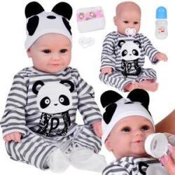 Jokomisiada Lovely soft Boy Doll 45cm lifelike dressed in Panda overalls ZA5358