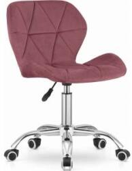 LEOBERT Swivel chair AVOLA velvet - dark pink