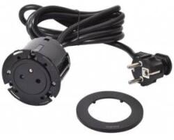 Legrand INCARA Furniture socket DISQ 60 2p+with 2, 0 m black 654721