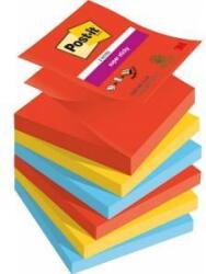 Post-it 3M Post-it® Super Sticky Z-Notes, PLAYFUL, 76x76mm, 6x90 cards