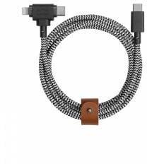 Native union Belt Cable Duo USB-C to C/Lightning Zebra 1, 5m
