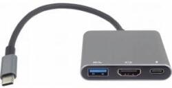 PremiumCord USB adapter PremiumCord Adaptér USB-C to HDMI + USB3.0 + PD, billing 4K a FULL HD 1080p