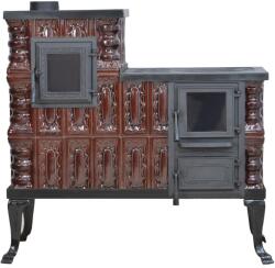 eSemineu Premium Terracotta Brown boot type with glass door 10kW left