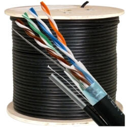  Cablu FTP 8x0.52 cu sufa pentru exterior, rola 305m, culoare neagra - OEM TSY-FTP5E-MESS (TSY-FTP5E-MESS)