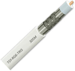  Cablu coaxial RG6 triplu ecranat, Culoare alb, rola 305m - OEM TSY-RG6-TRIS (TSY-RG6-TRIS)