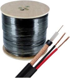  Cablu coaxial RG59 + alimentare 2x0.75, 305m, negru - OEM RG59-2X0.75-B (RG59-2X0.75-B)